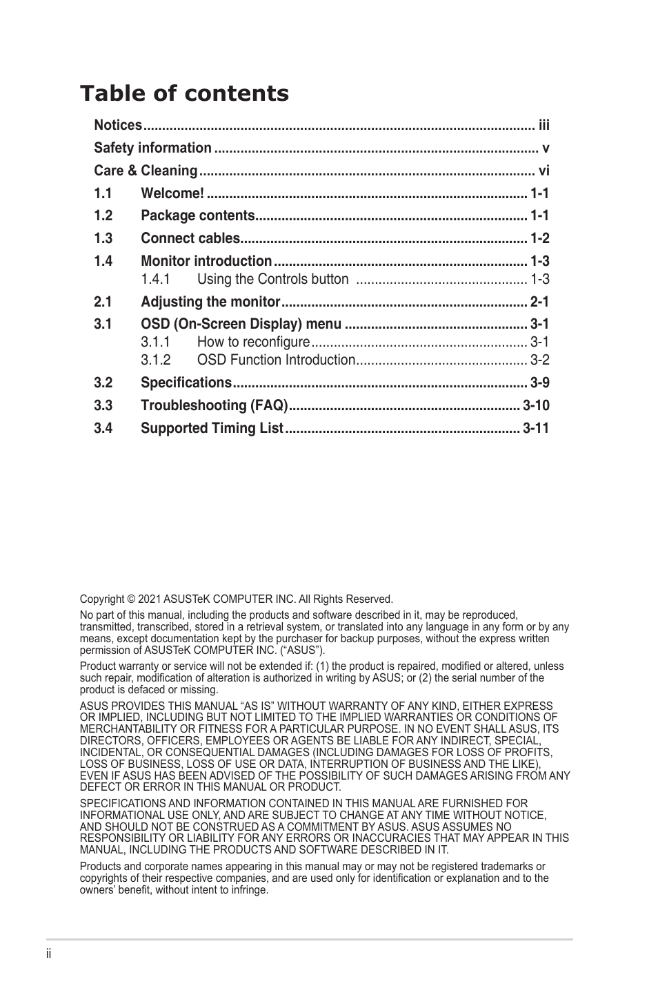 Asus ProArt Display PA147CDV 14" Ultrawide Multi-Touch Monitor User Manual | Page 2 / 23