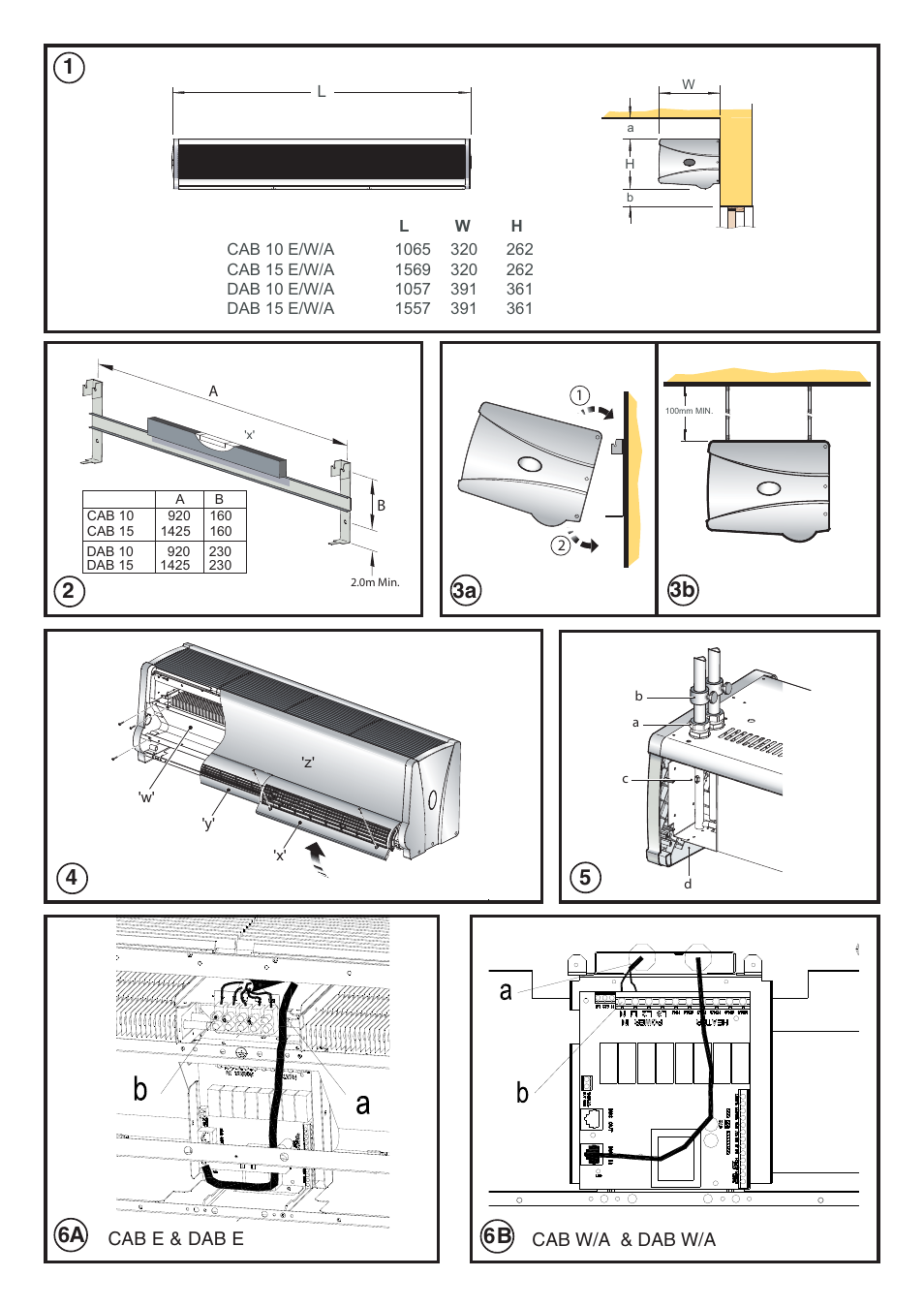 6a 6b | Dimplex CAB10W User Manual | Page 2 / 8