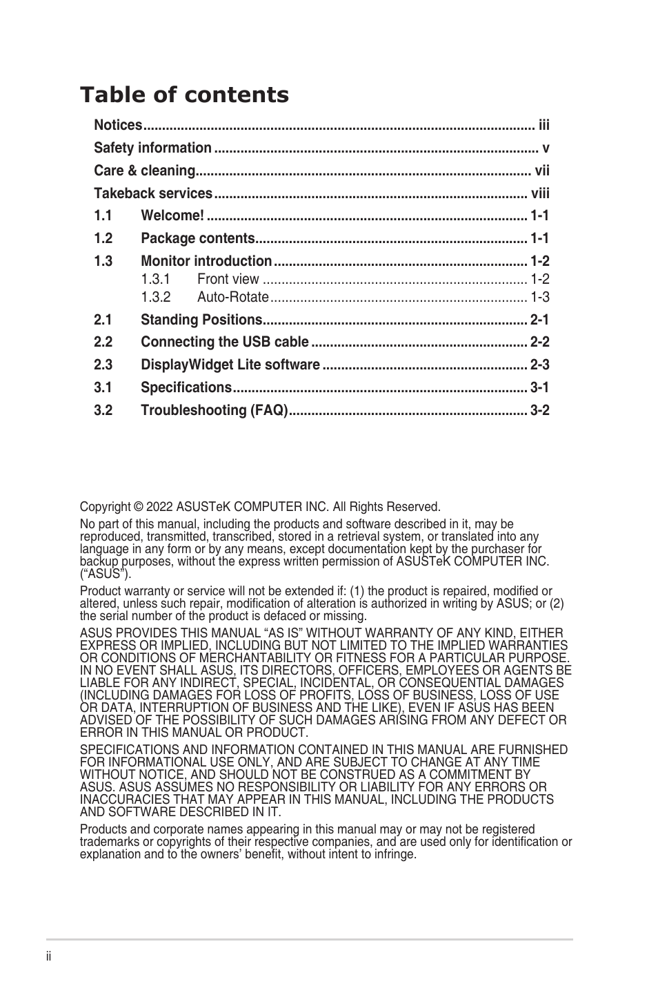 Asus ZenScreen MB166B 15.6" Portable Monitor User Manual | Page 2 / 16