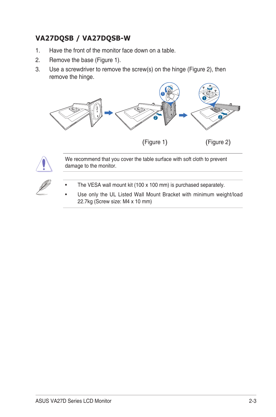 Va27dqsb / va27dqsb-w | Asus VA27DQ 27" 16:9 FreeSync Eye Care IPS Monitor User Manual | Page 17 / 36