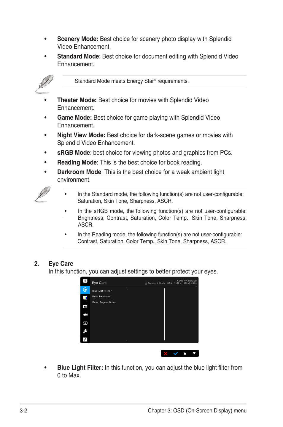 Asus VA27DQ 27" 16:9 FreeSync Eye Care IPS Monitor User Manual | Page 22 / 36