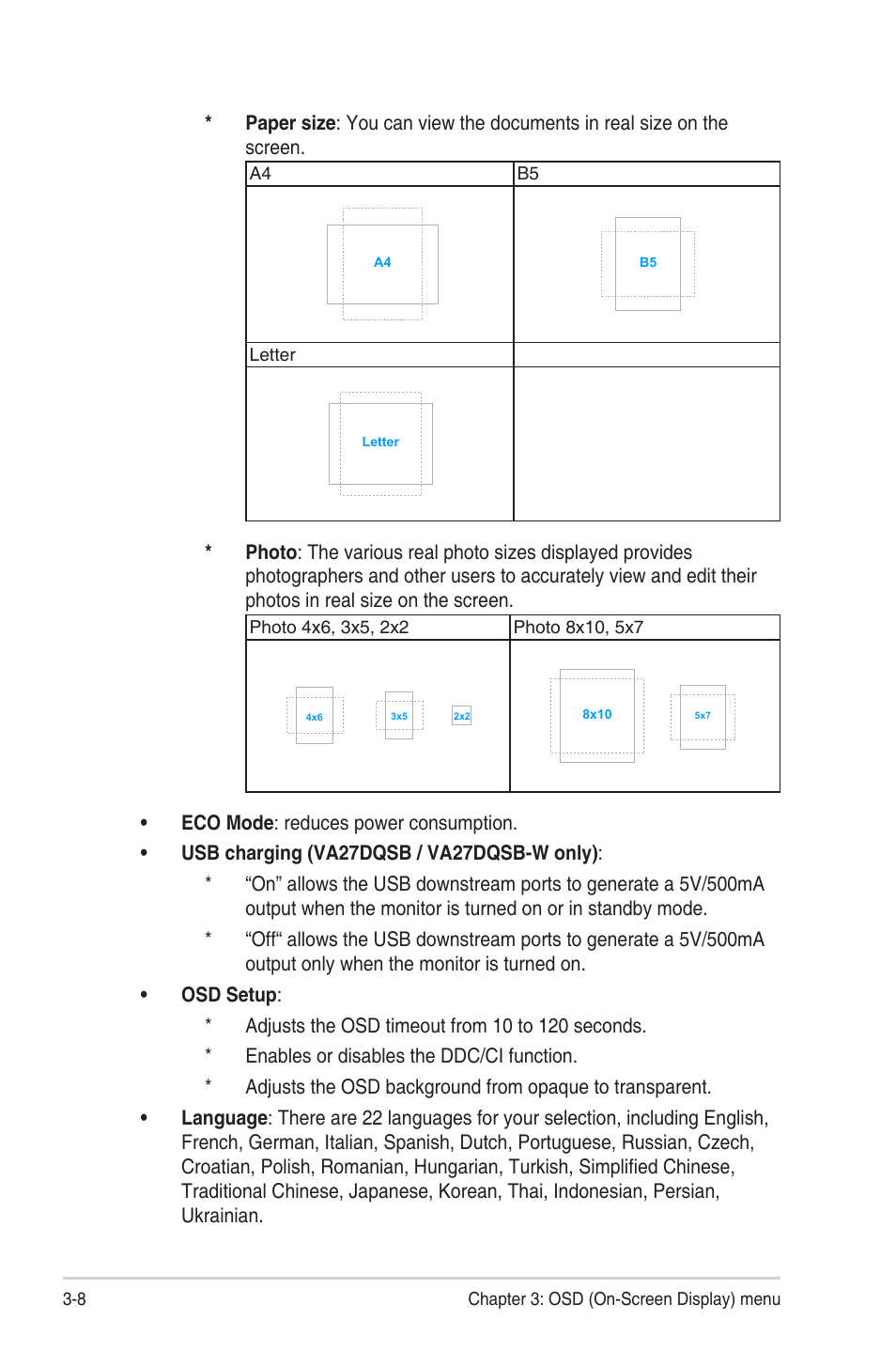 Asus VA27DQ 27" 16:9 FreeSync Eye Care IPS Monitor User Manual | Page 28 / 36