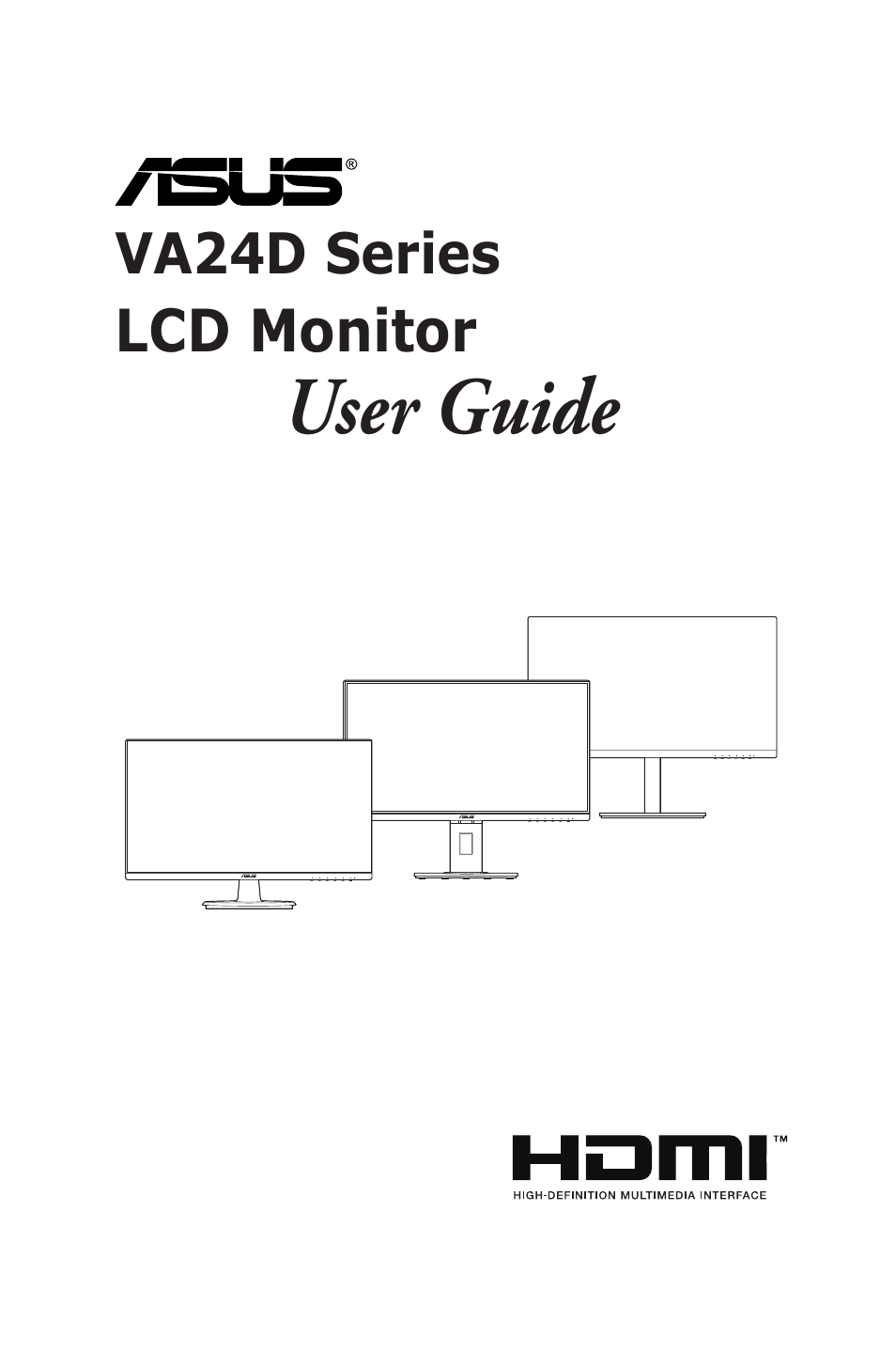 Asus VA24DQSB 23.8" 16:9 FreeSync Eye Care IPS Monitor User Manual | 40 pages