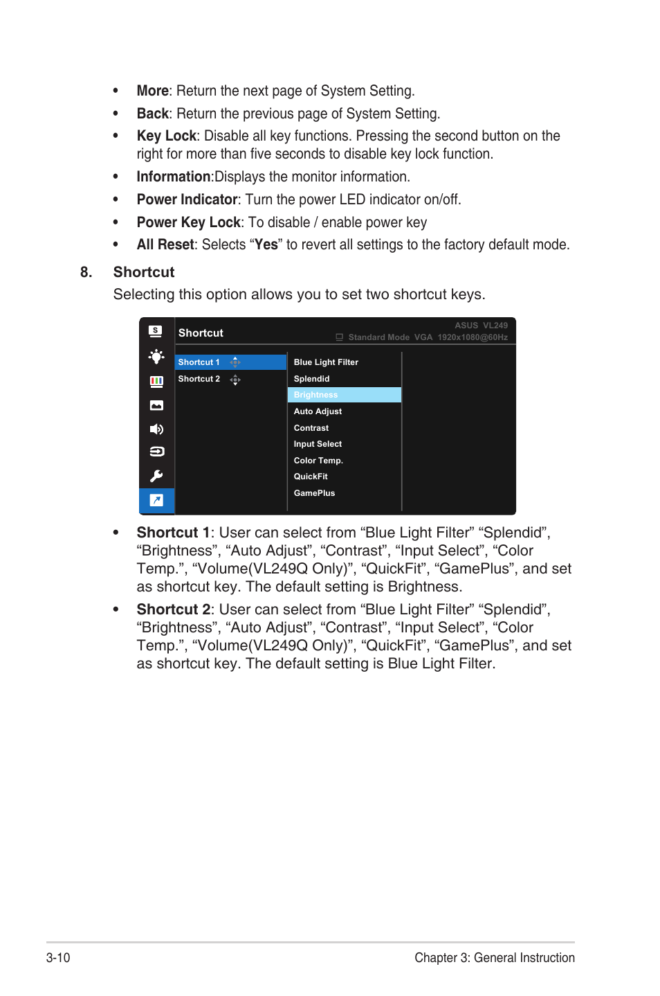 Asus Eye Care VL249HE 23.8" 16:9 Adaptive-Sync/FreeSync IPS Monitor User Manual | Page 25 / 29