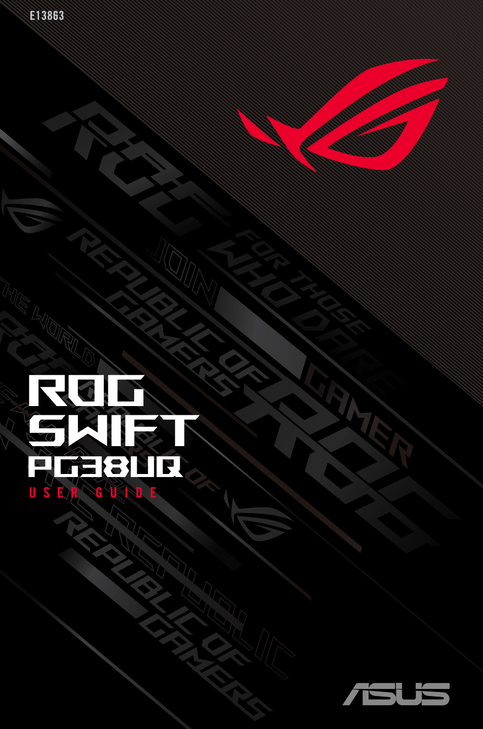 Asus 38" ROG Swift 2160p 144 Hz Gaming Monitor User Manual | 45 pages