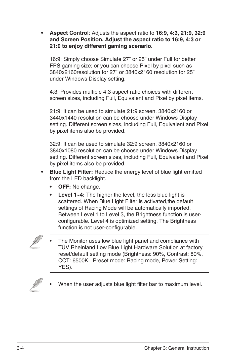 Asus 38" ROG Swift 2160p 144 Hz Gaming Monitor User Manual | Page 24 / 45