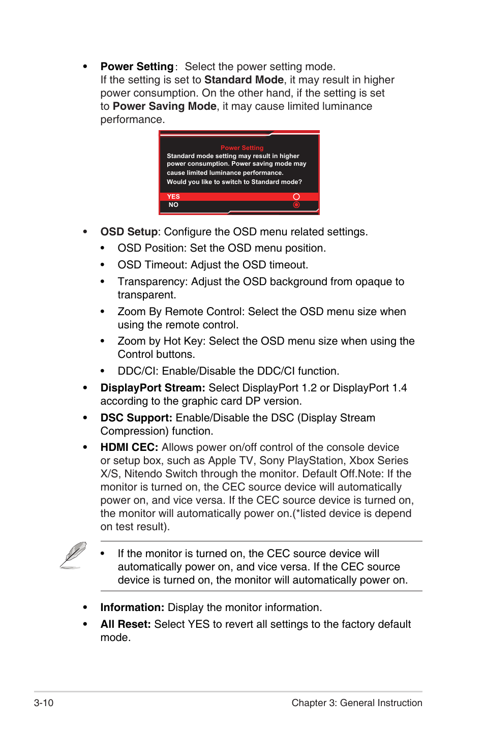 Asus 38" ROG Swift 2160p 144 Hz Gaming Monitor User Manual | Page 30 / 45