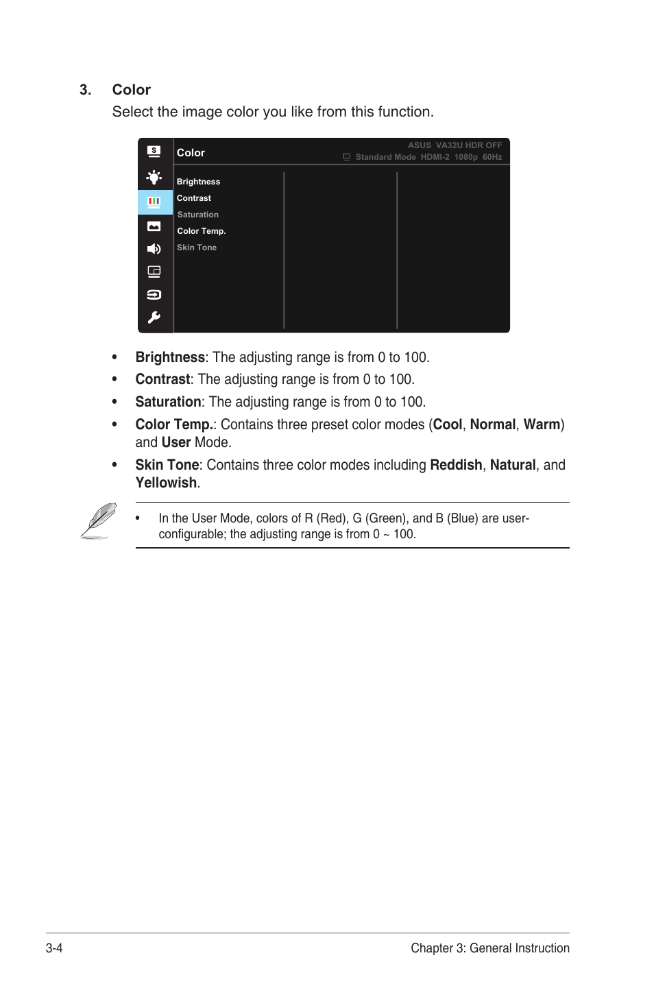 Asus VA32UQ 31.5" 16:9 4K HDR Adaptive-Sync VA Monitor User Manual | Page 17 / 28