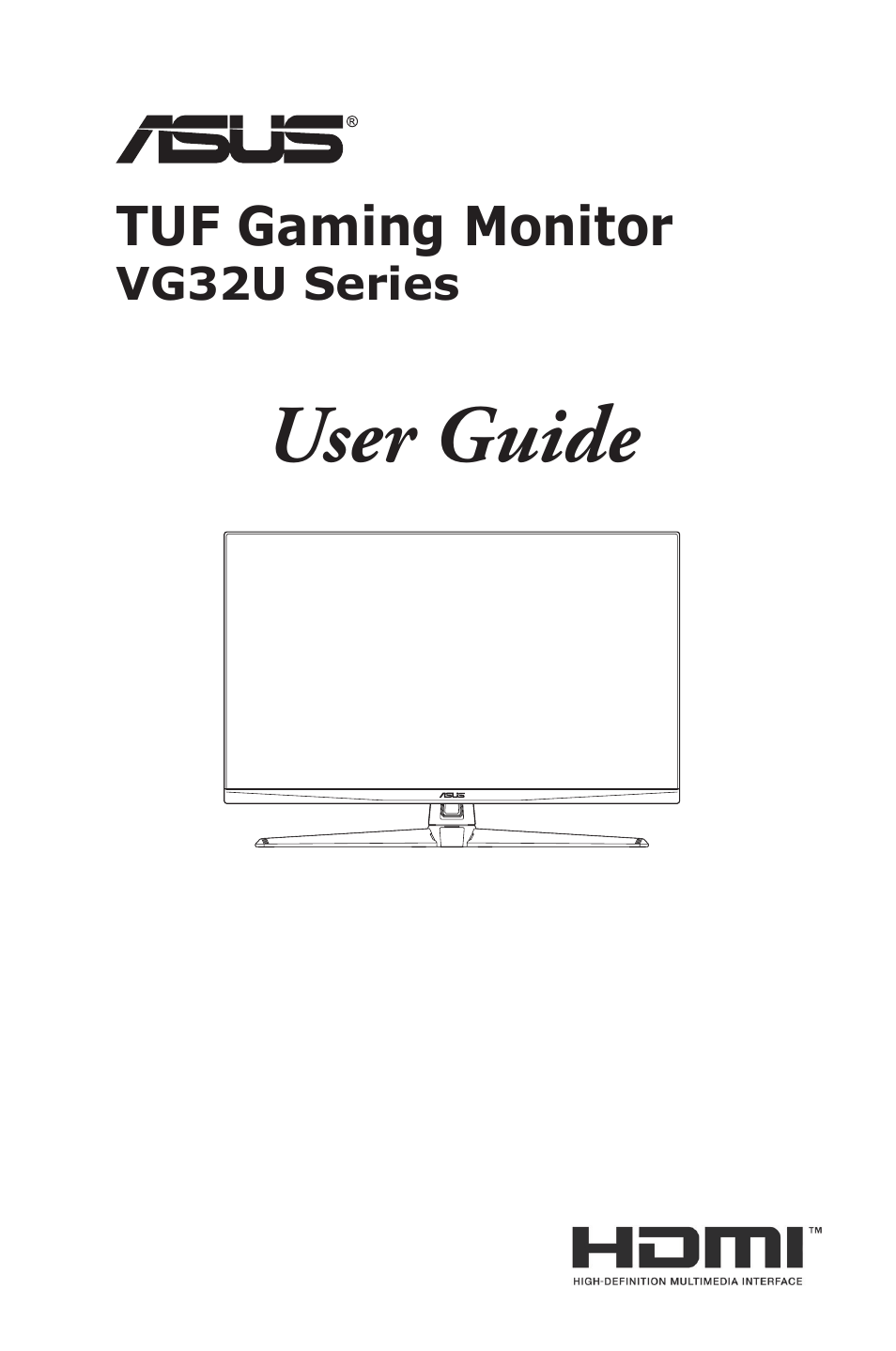 Asus TUF Gaming VG32UQA1A 31.5" 4K HDR 160 Hz Gaming Monitor User Manual | 29 pages