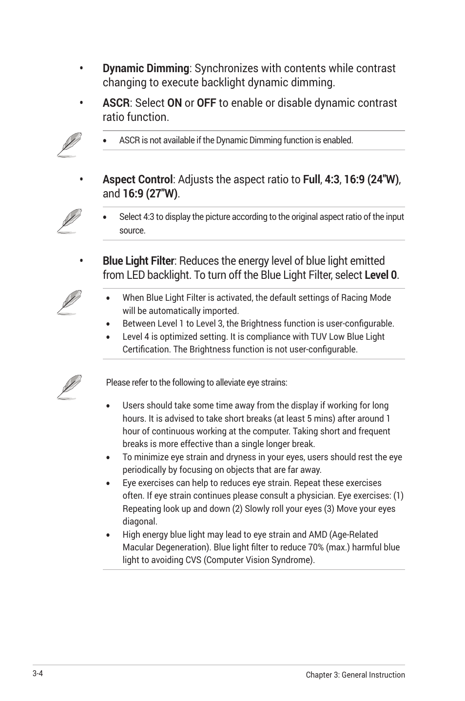 Asus ROG Strix XG349C 34" 21:9 Ultrawide Curved IPS Gaming Monitor User Manual | Page 26 / 37