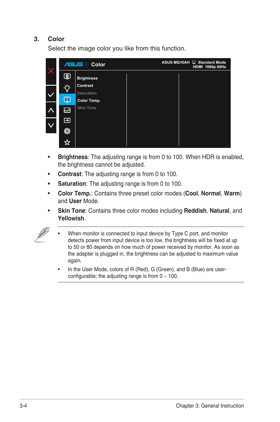 Asus ZenScreen OLED 15.6" HDR Portable Monitor User Manual | Page 18 / 28