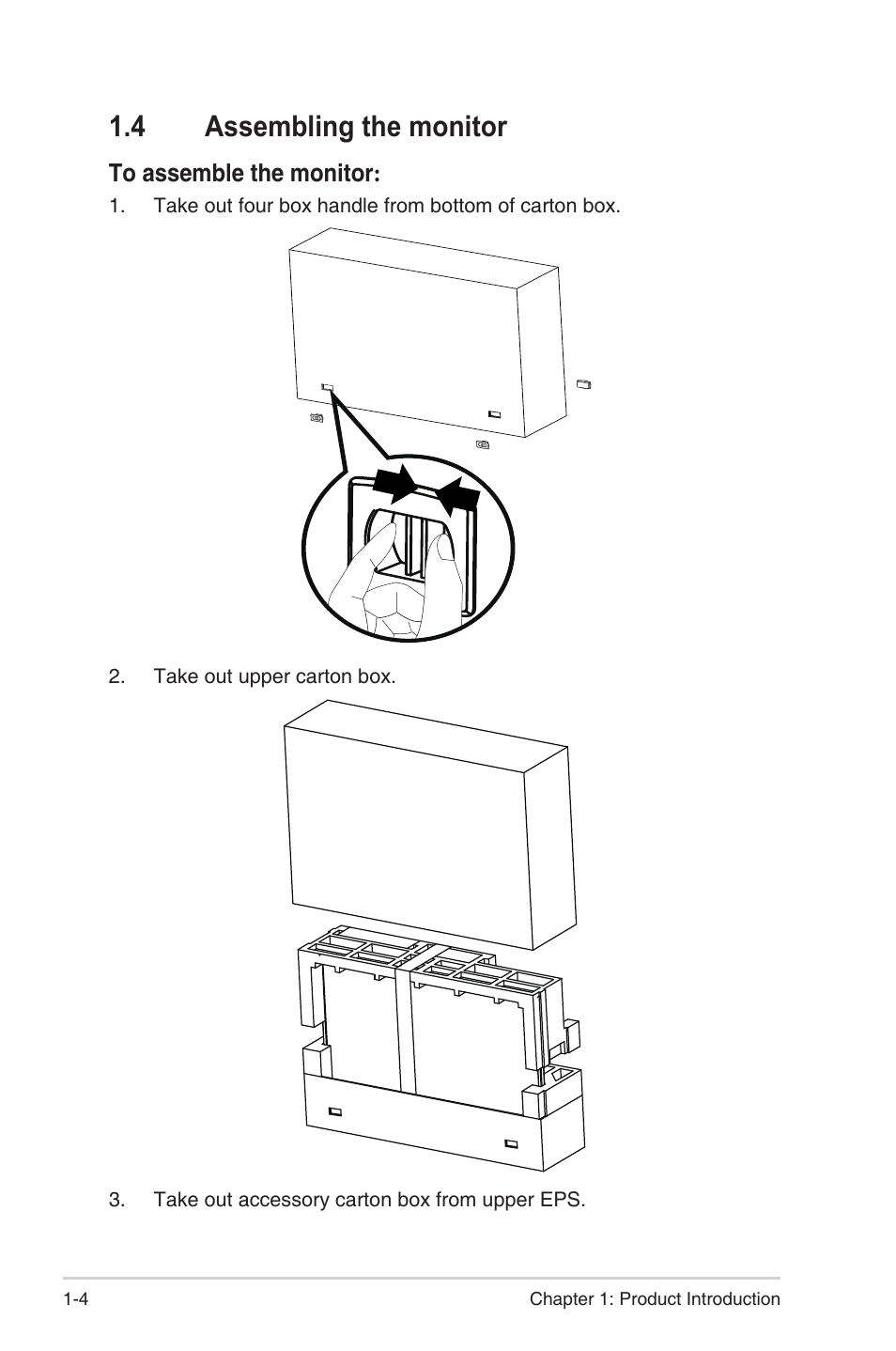 4 assembling the monitor | Asus ROG Swift PG43UQ 43" 16:9 144 Hz Gaming Monitor User Manual | Page 11 / 37