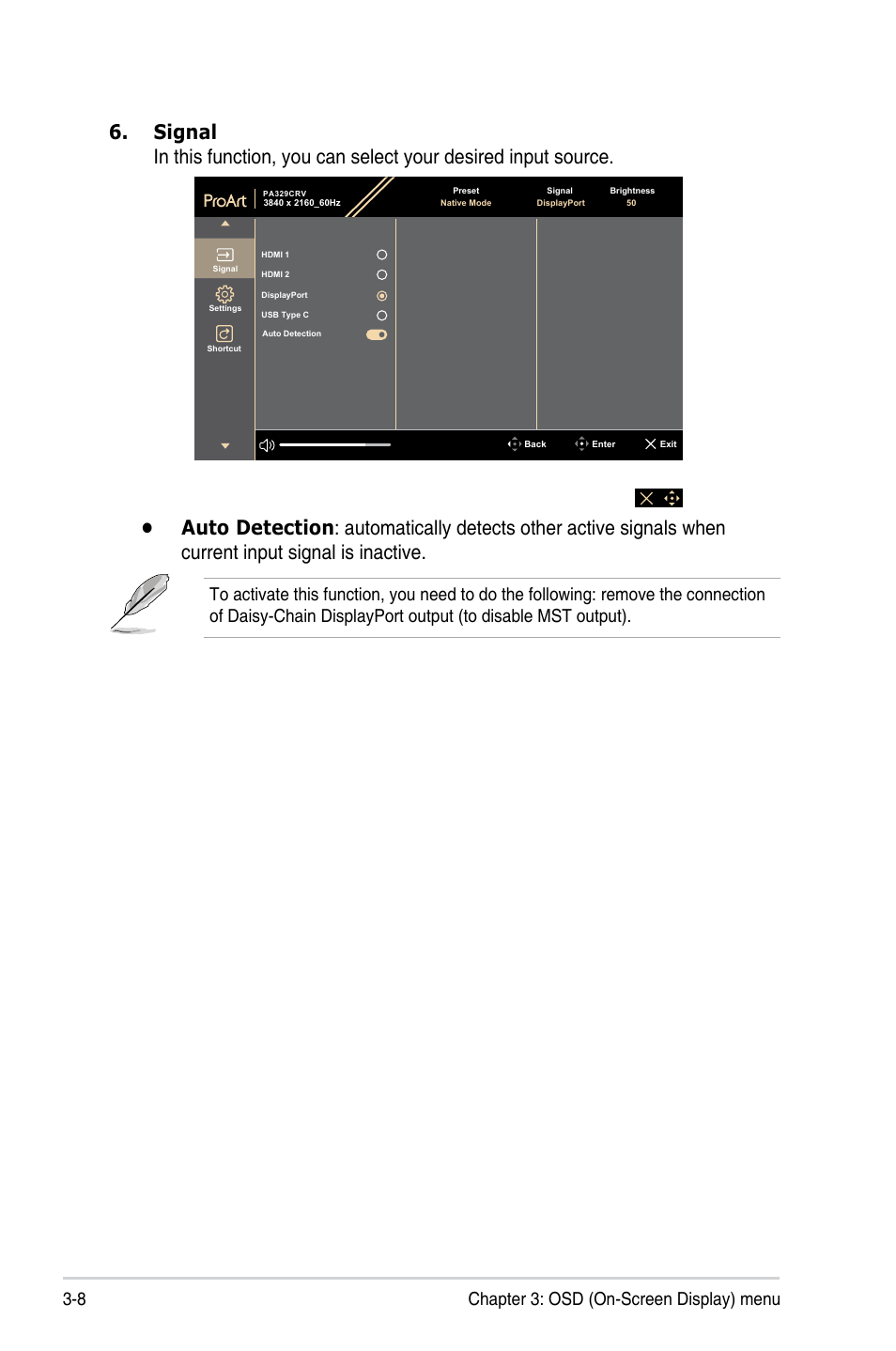 8 chapter 3: osd (on-screen display) menu | Asus ProArt Display PA329CRV 31.5" 4K HDR Monitor User Manual | Page 29 / 38