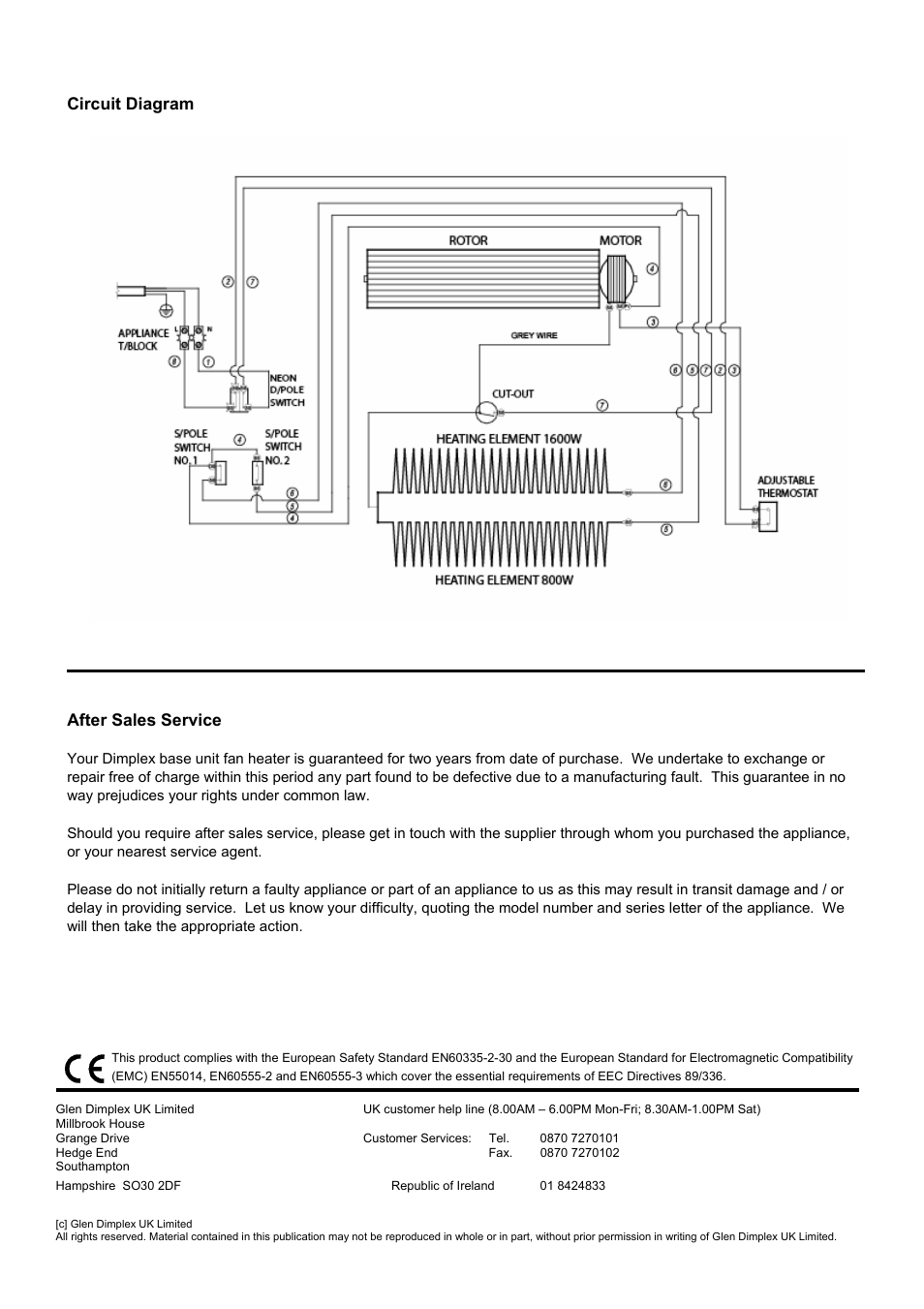 Dimplex BFH24TB User Manual | Page 4 / 4