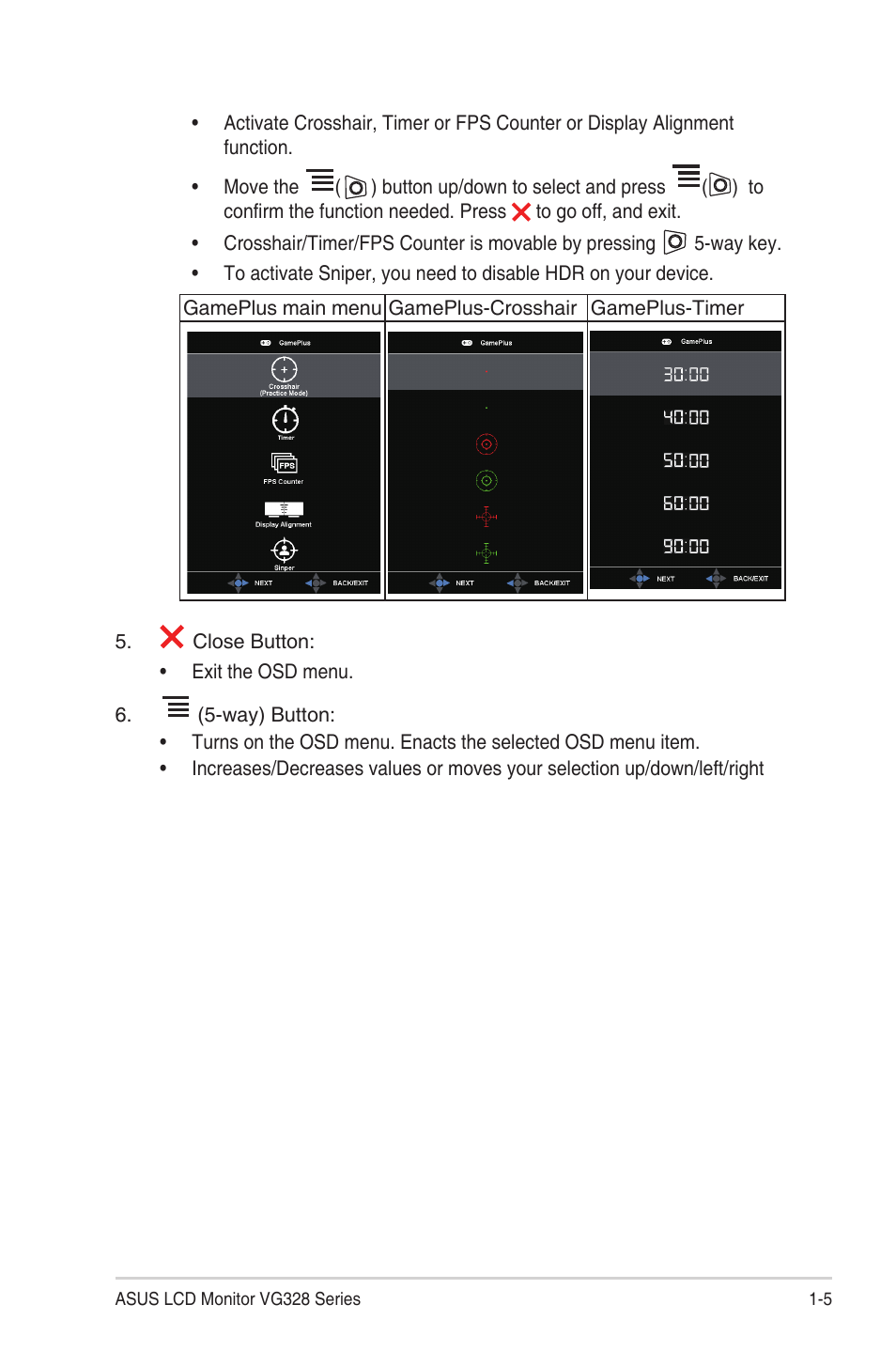 Asus TUF Gaming VG328H1B 31.5" 16:9 Curved 165 Hz Adaptive-Sync VA Monitor User Manual | Page 12 / 25