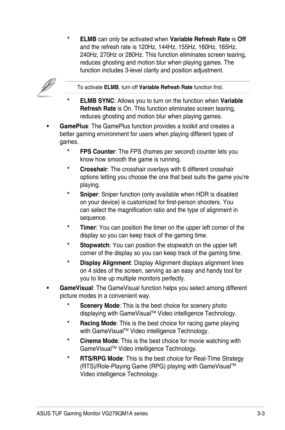Asus 27" TUF Gaming 280 Hz Display User Manual | Page 21 / 32