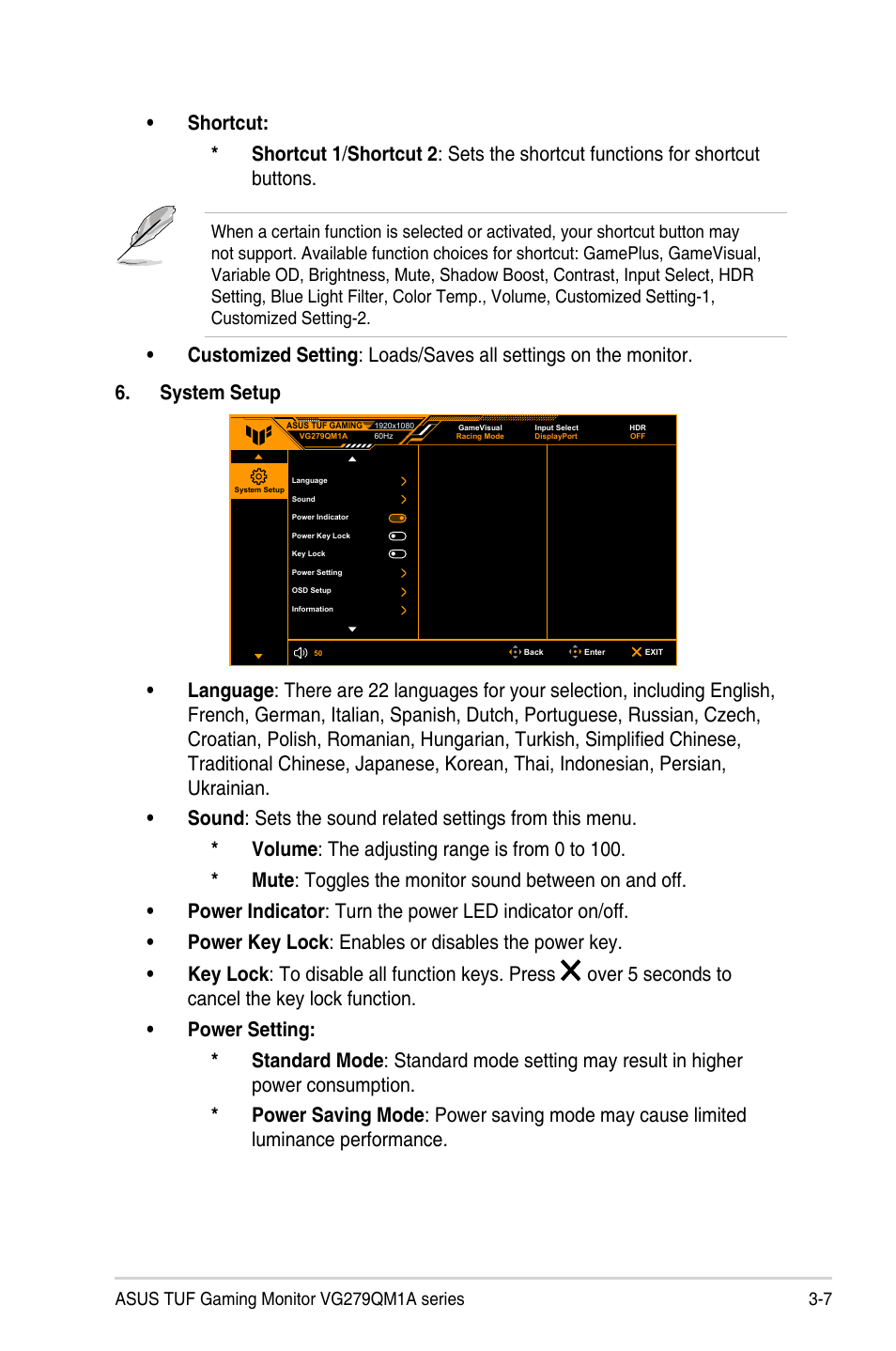 Asus 27" TUF Gaming 280 Hz Display User Manual | Page 25 / 32