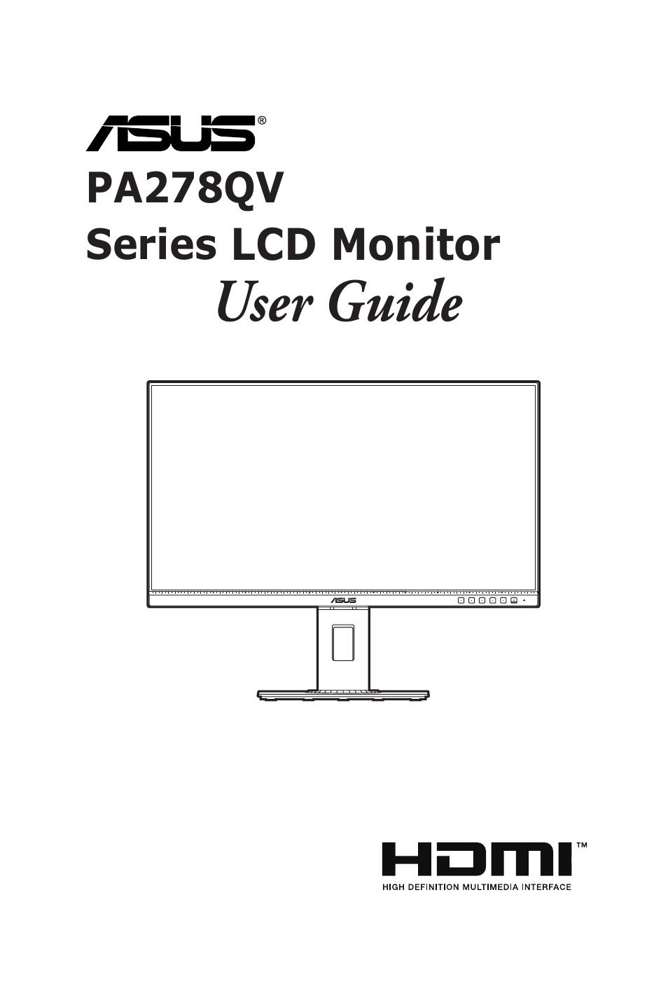 Asus ProArt Display PA278QV 27" 16:9 Adaptive-Sync IPS Monitor User Manual | 33 pages