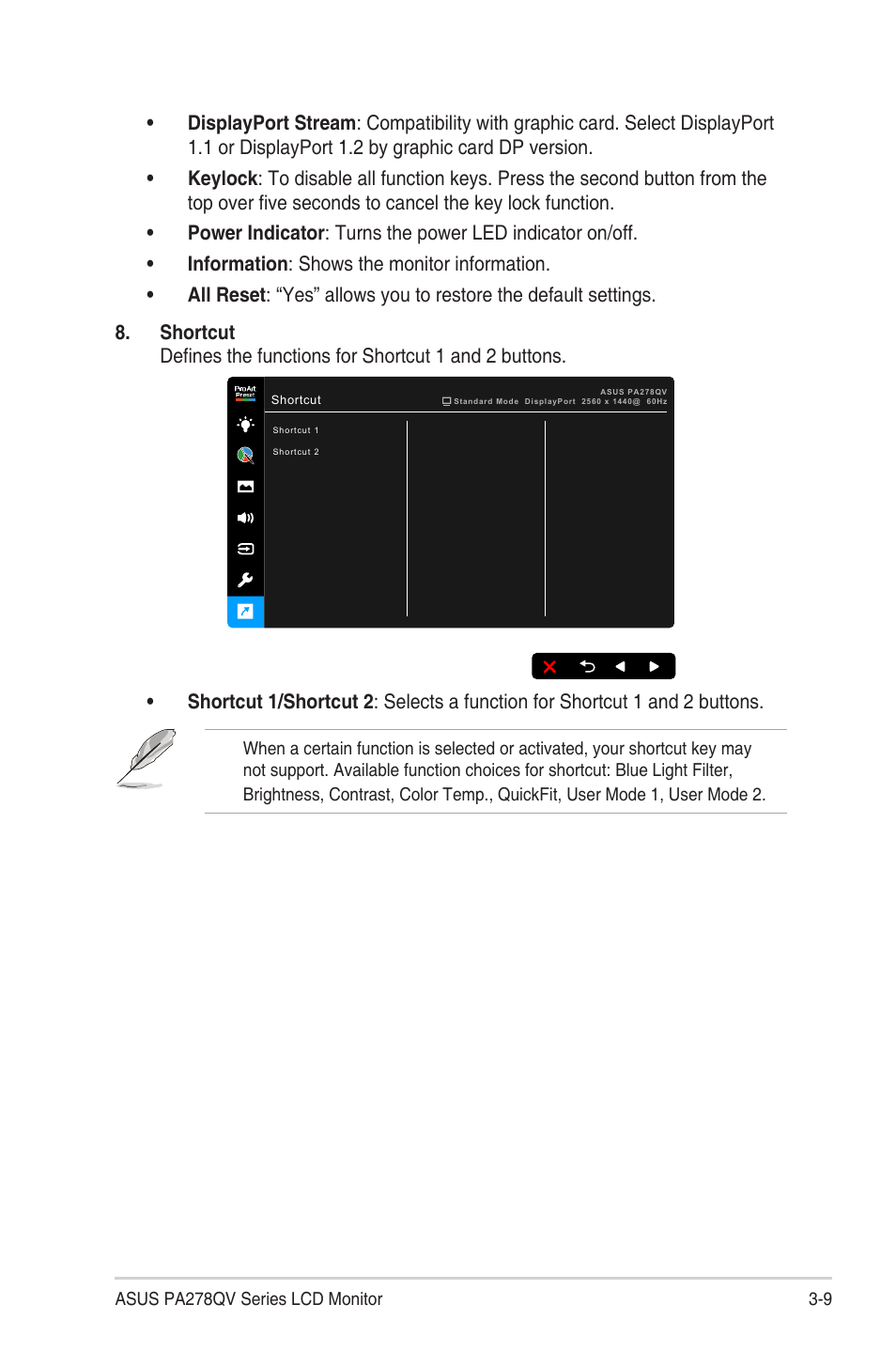 Asus ProArt Display PA278QV 27" 16:9 Adaptive-Sync IPS Monitor User Manual | Page 27 / 33