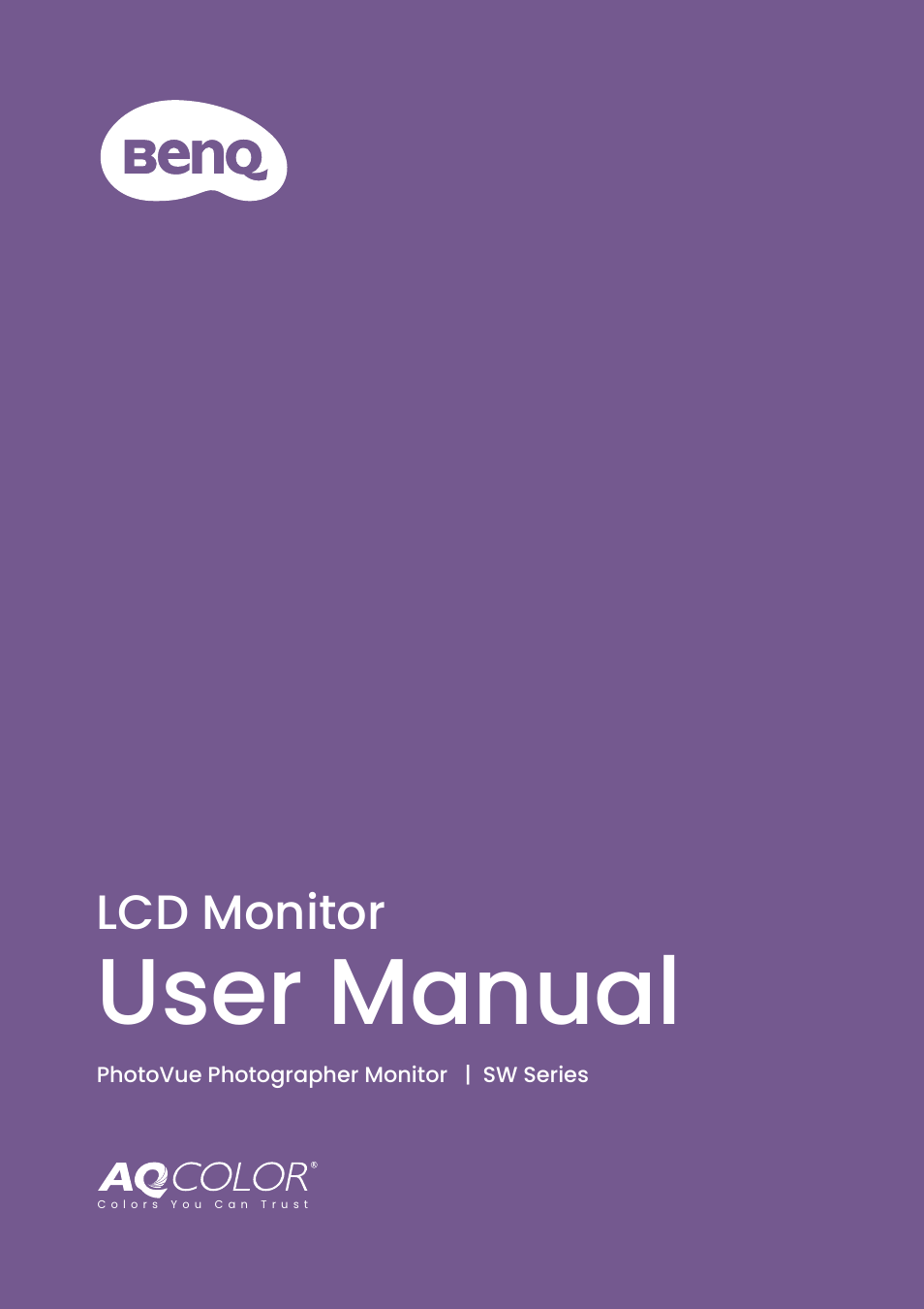 BenQ PhotoVue SW272U 27" 4K HDR Monitor User Manual | 70 pages