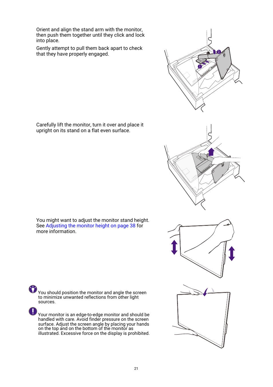 BenQ DesignVue PD2705UA 27" 4K HDR Monitor with Ergo Stand User Manual | Page 21 / 75