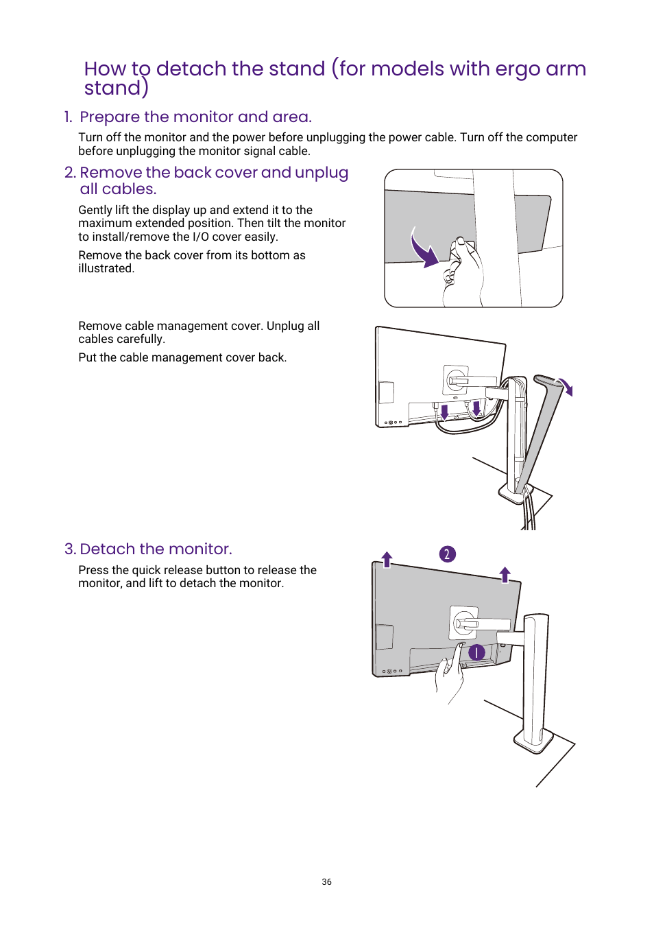 BenQ DesignVue PD2705UA 27" 4K HDR Monitor with Ergo Stand User Manual | Page 36 / 75