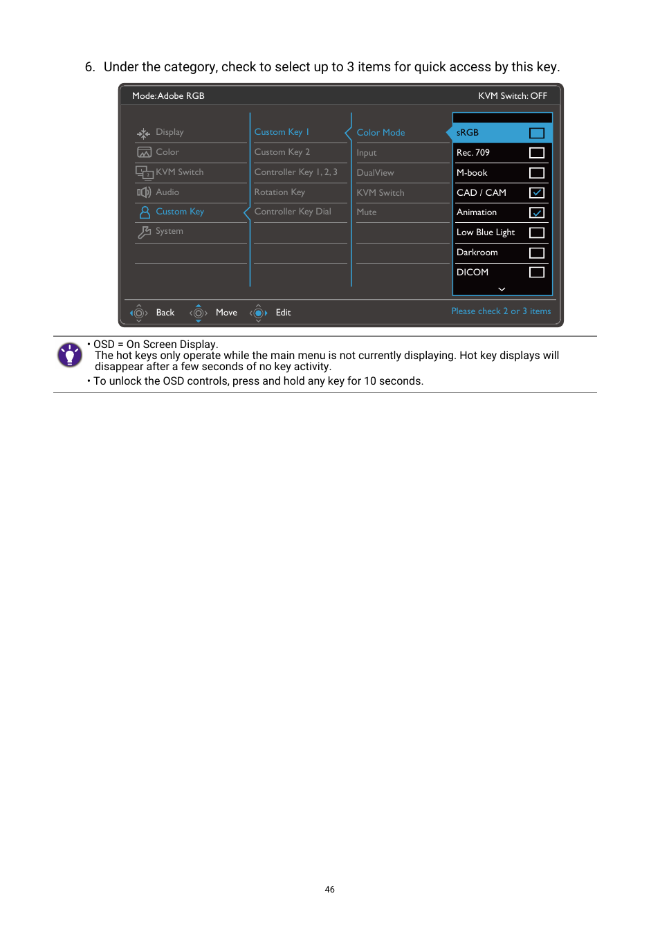 BenQ DesignVue PD2705UA 27" 4K HDR Monitor with Ergo Stand User Manual | Page 46 / 75