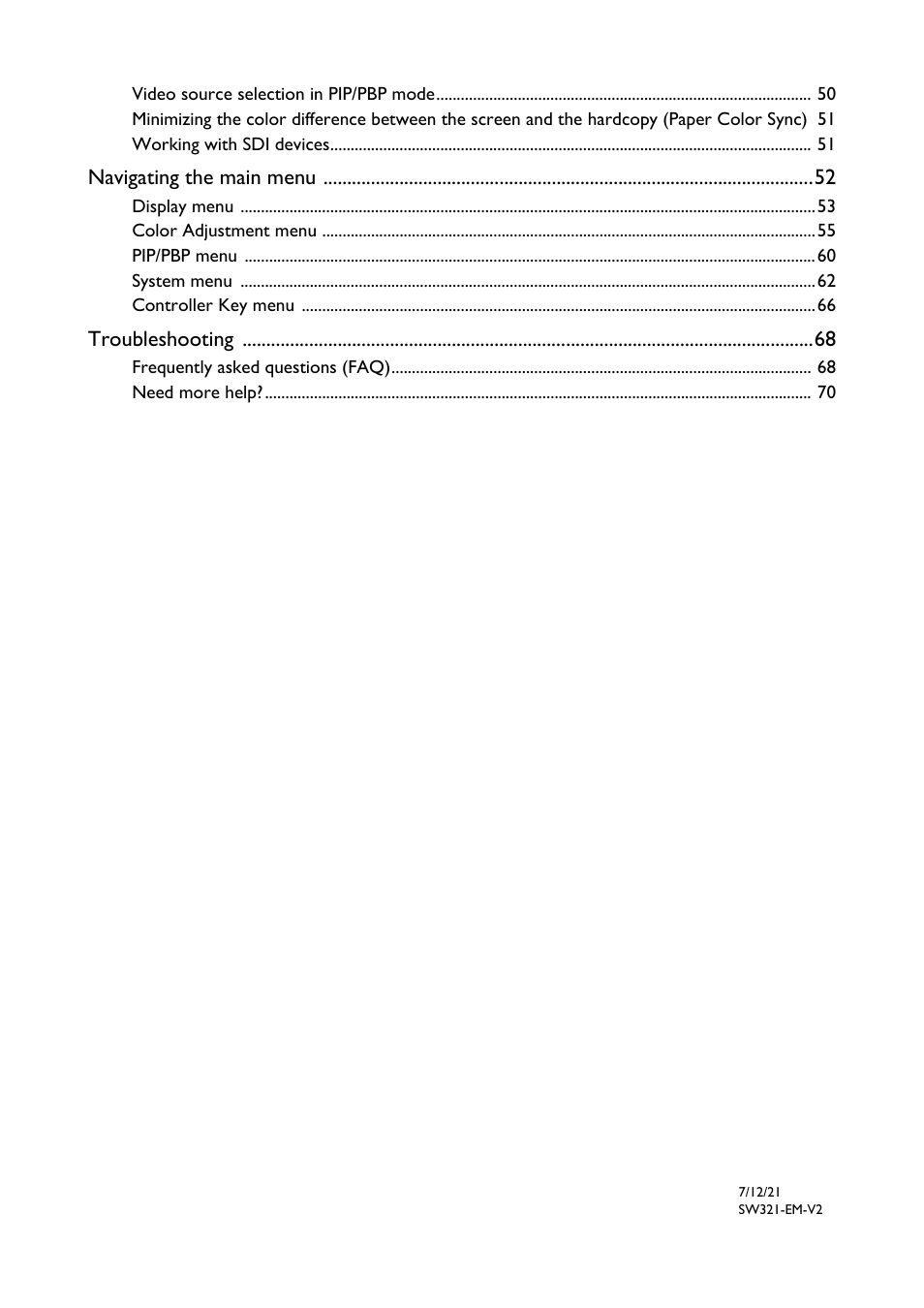 BenQ SW321C 32" 16:9 4K HDR IPS Photo and Video Editing Monitor User Manual | Page 13 / 70