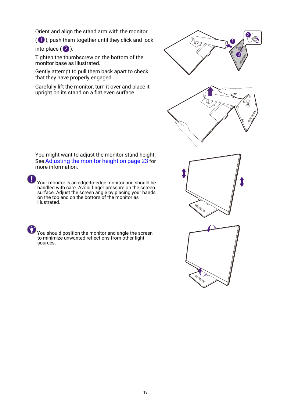 BenQ GW3290QT 31.5" 1440p Ergonomic Eye-Care Professional Monitor (White) User Manual | Page 18 / 53