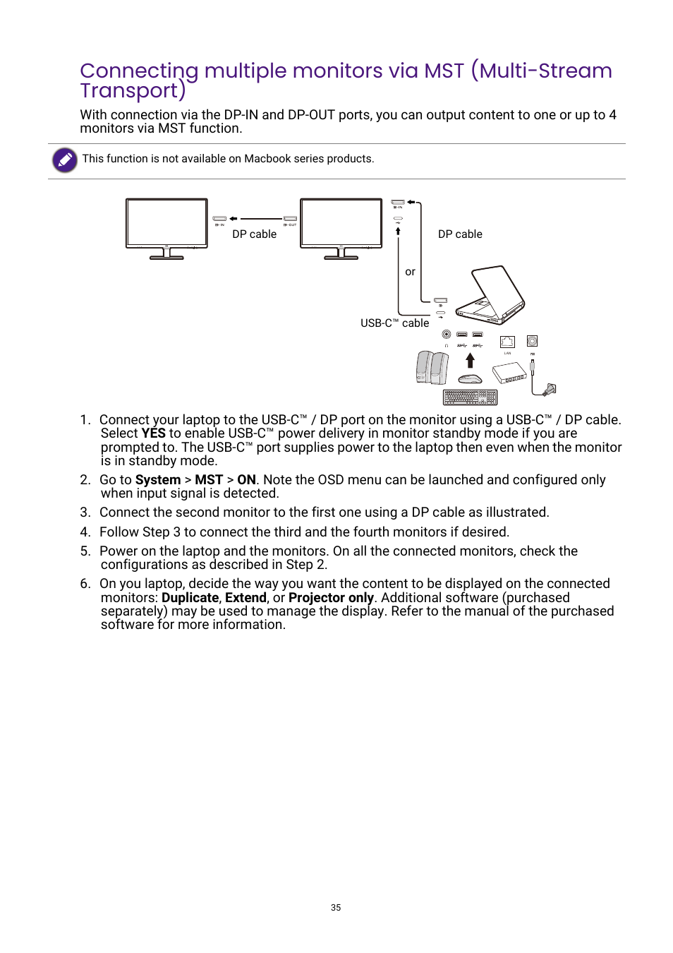 BenQ GW3290QT 31.5" 1440p Ergonomic Eye-Care Professional Monitor (White) User Manual | Page 35 / 53