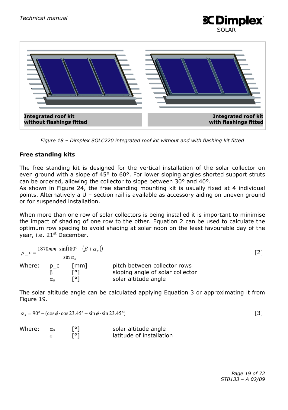 Dimplex SOLAR ST0133 User Manual | Page 19 / 72