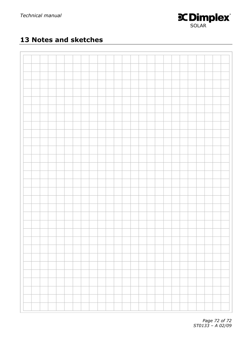 Dimplex SOLAR ST0133 User Manual | Page 72 / 72