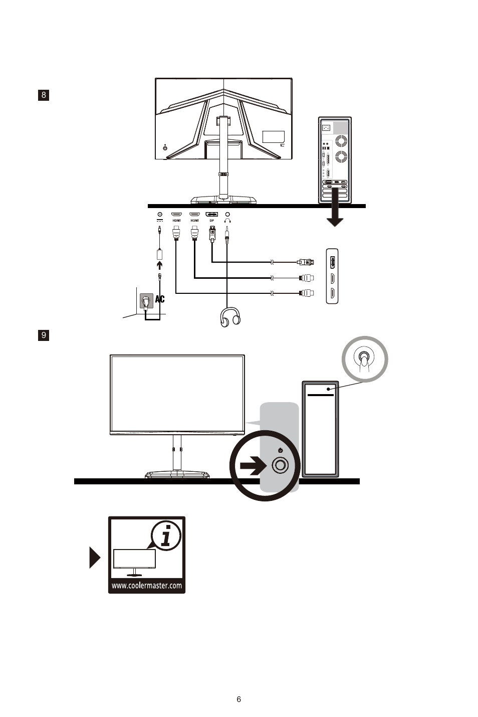 Cooler Master GM27-CFX 27" HDR 240 Hz Curved Monitor User Manual | Page 8 / 19