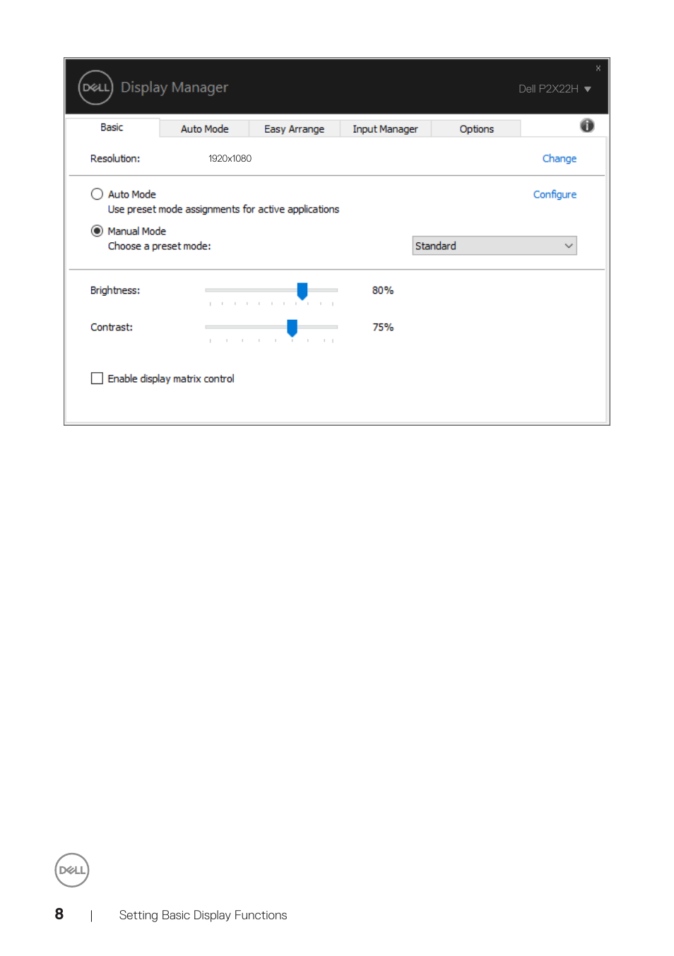 Dell P2222H 21.5" 16:9 IPS Monitor User Manual | Page 8 / 21