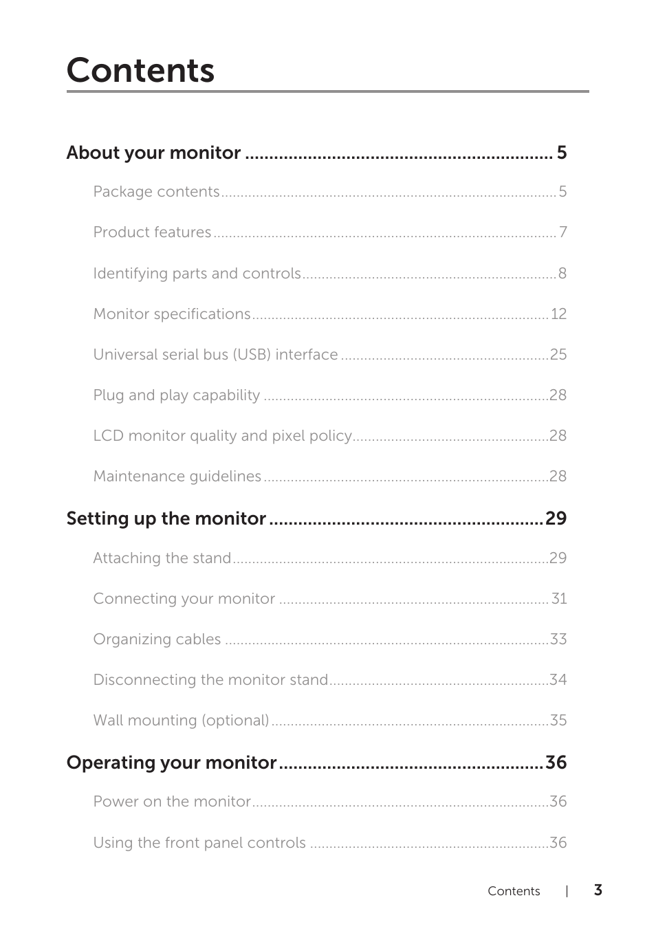 Dell P1917S 19" 5:4 IPS Monitor User Manual | Page 3 / 65