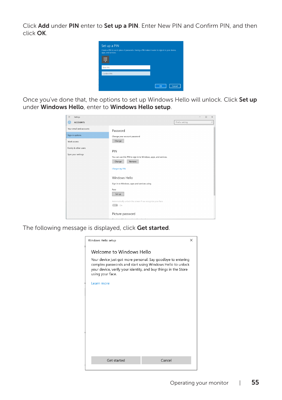 Dell P2418HZM 23.8" 16:9 IPS Monitor User Manual | Page 55 / 71