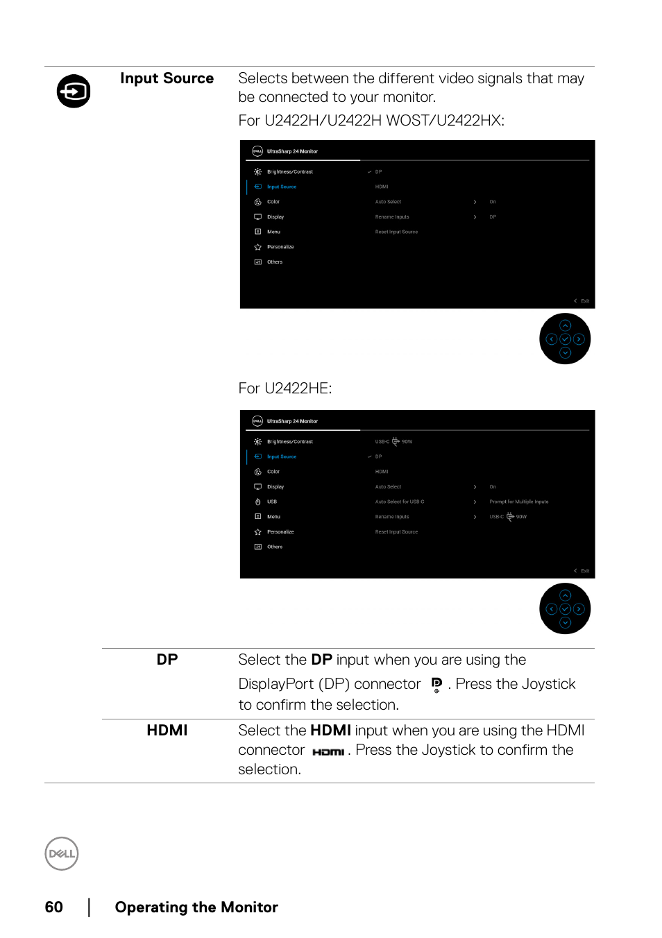 Dell U2422H 23.8" 16:9 IPS Monitor User Manual | Page 60 / 96