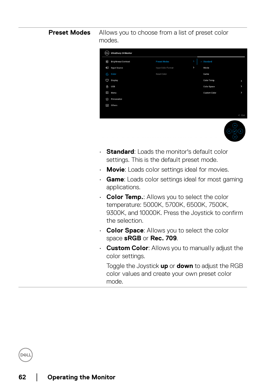 Dell U2422H 23.8" 16:9 IPS Monitor User Manual | Page 62 / 96