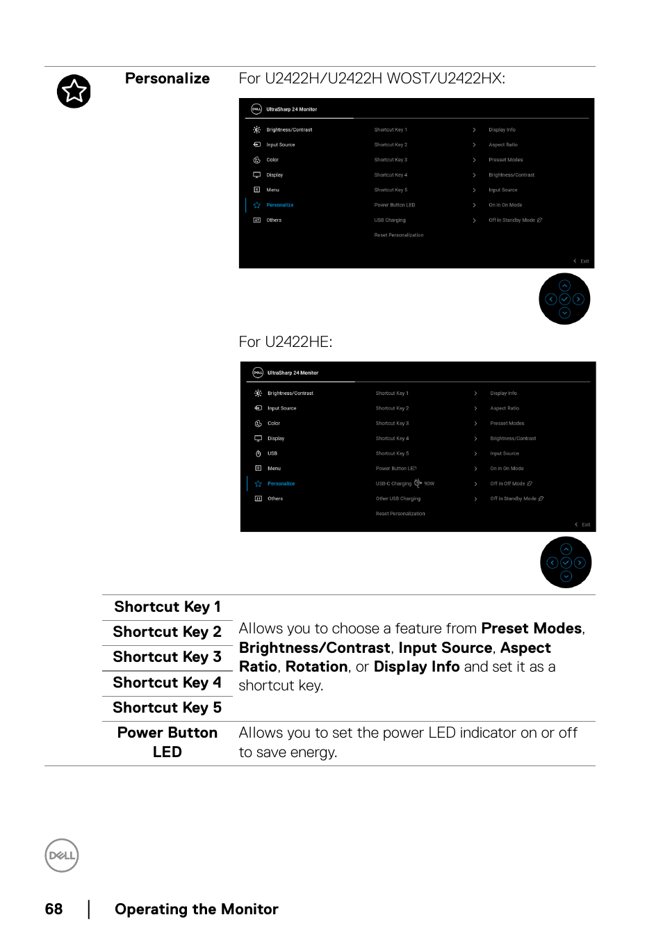 Personalize | Dell U2422H 23.8" 16:9 IPS Monitor User Manual | Page 68 / 96