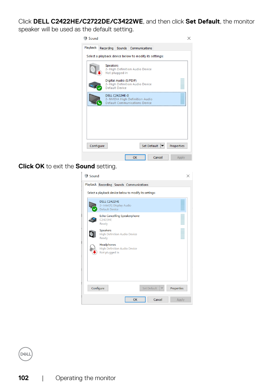 Dell C2722DE 27" 16:9 IPS Video Conferencing Monitor User Manual | Page 102 / 114