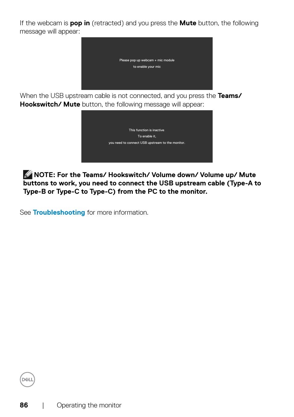 Dell C2722DE 27" 16:9 IPS Video Conferencing Monitor User Manual | Page 86 / 114