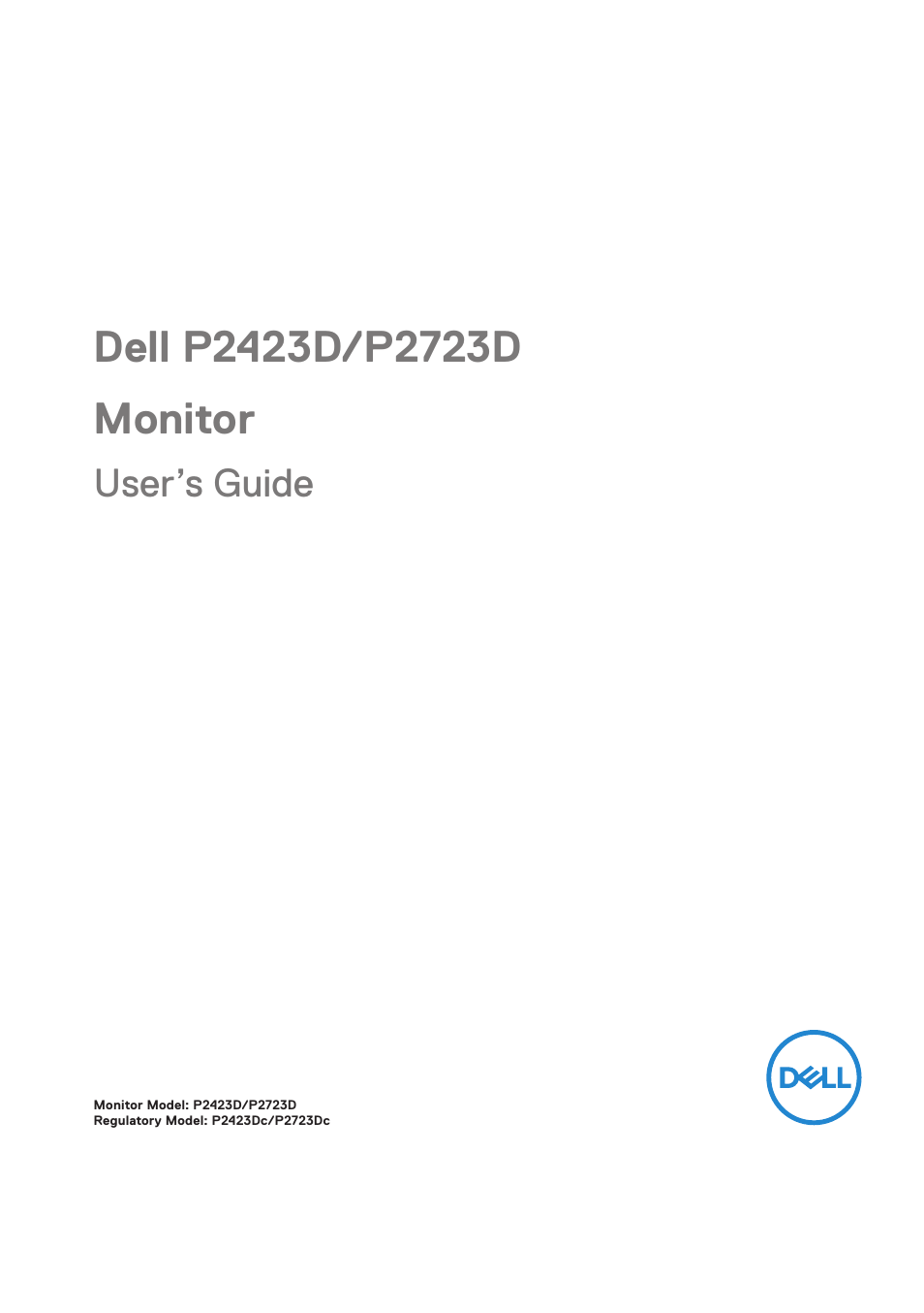 Dell P2723D 27" 1440p Monitor User Manual | 73 pages