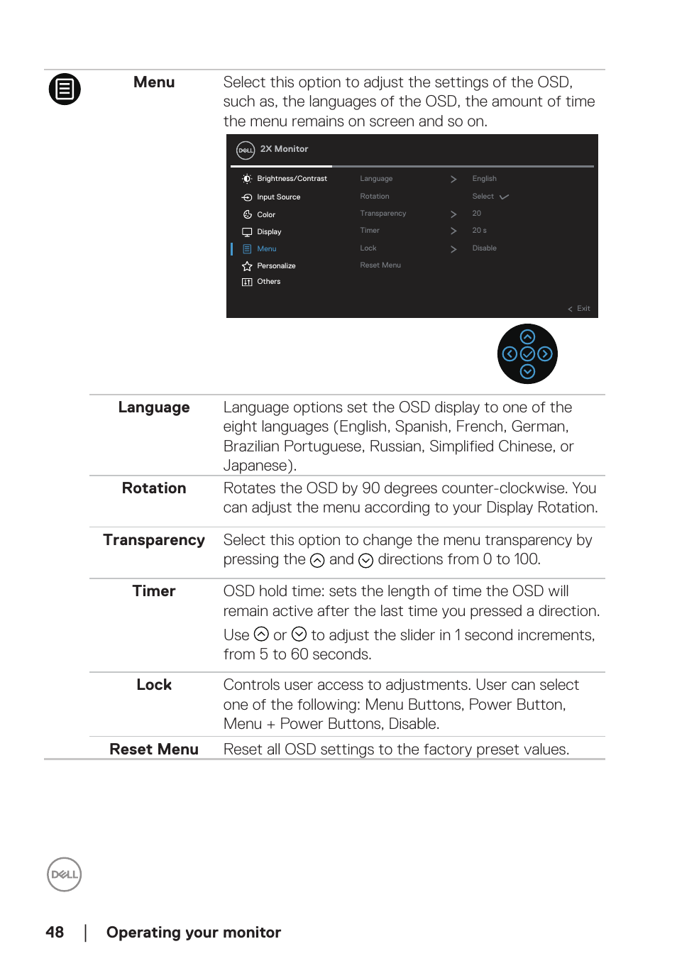Dell P2723D 27" 1440p Monitor User Manual | Page 48 / 73