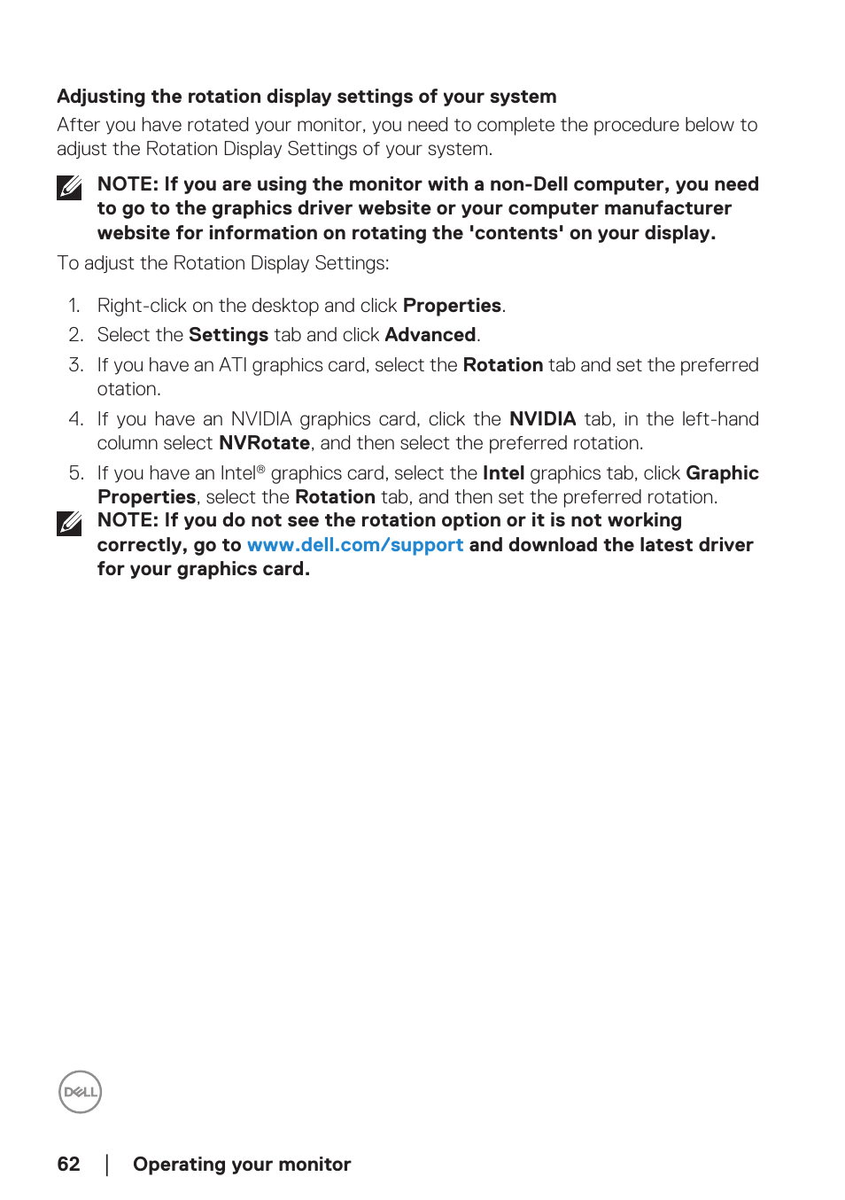 Dell P2723D 27" 1440p Monitor User Manual | Page 62 / 73