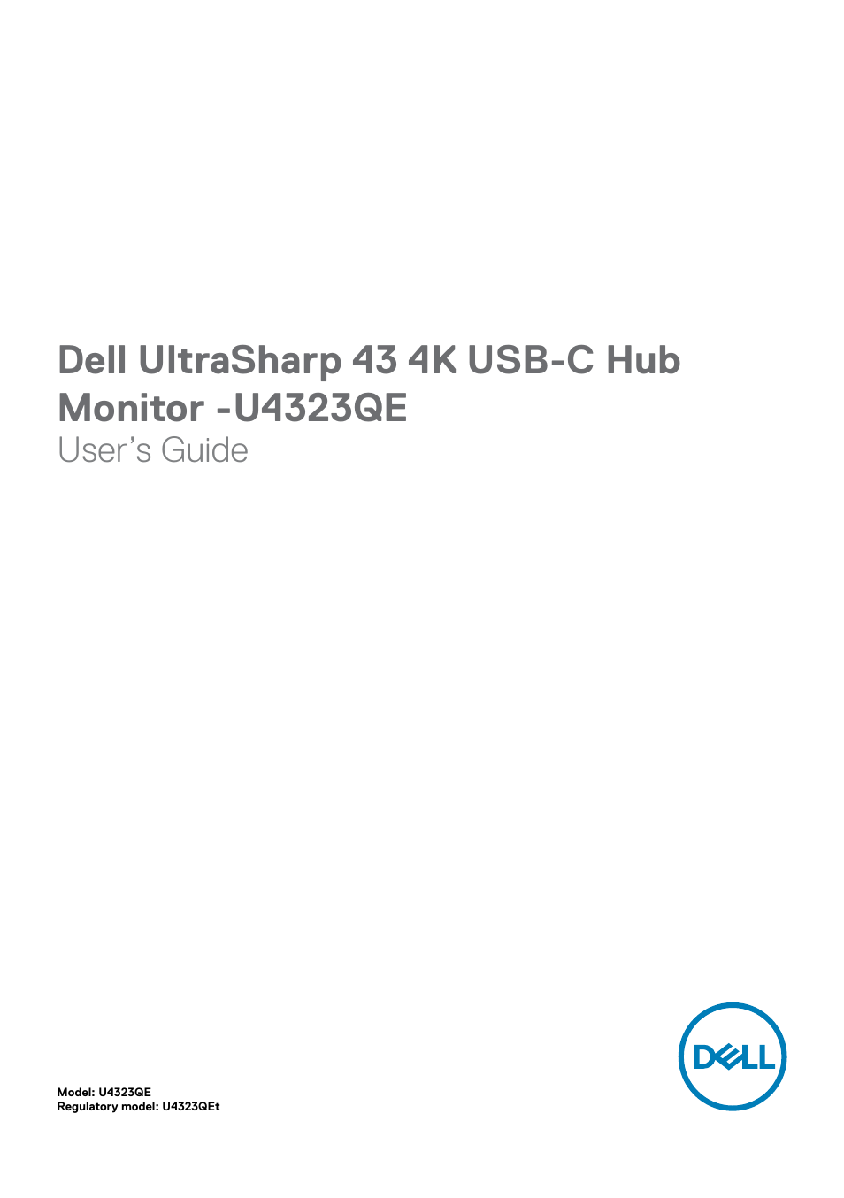 Dell UltraSharp 42.51" 4K Monitor User Manual | 83 pages