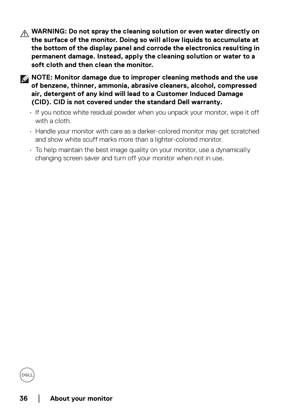 Dell UltraSharp 49 U4924DW 49" WQHD Ultrawide Curved Monitor User Manual | Page 36 / 103