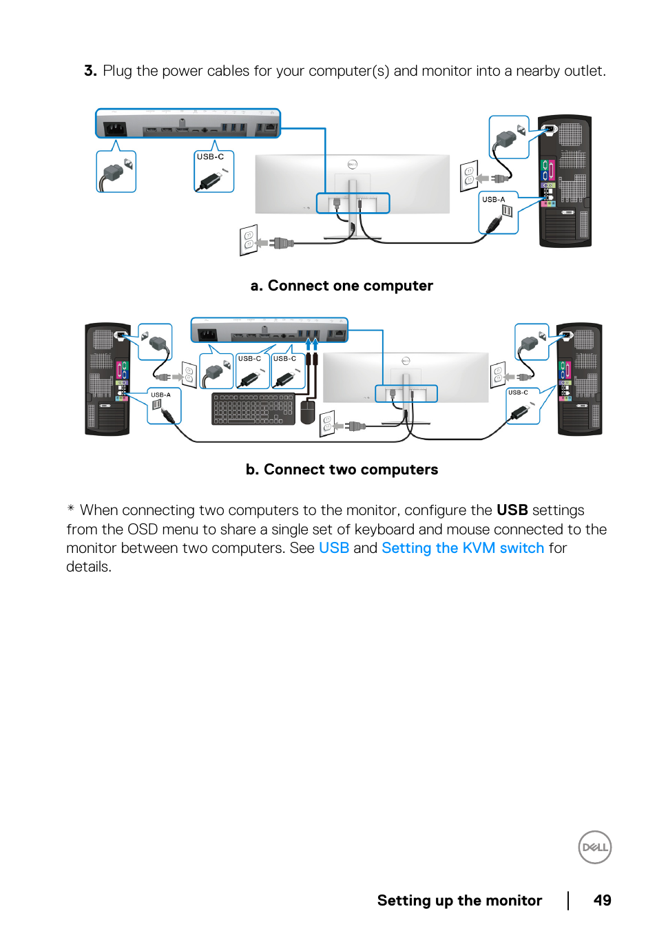 Dell UltraSharp 49 U4924DW 49" WQHD Ultrawide Curved Monitor User Manual | Page 49 / 103