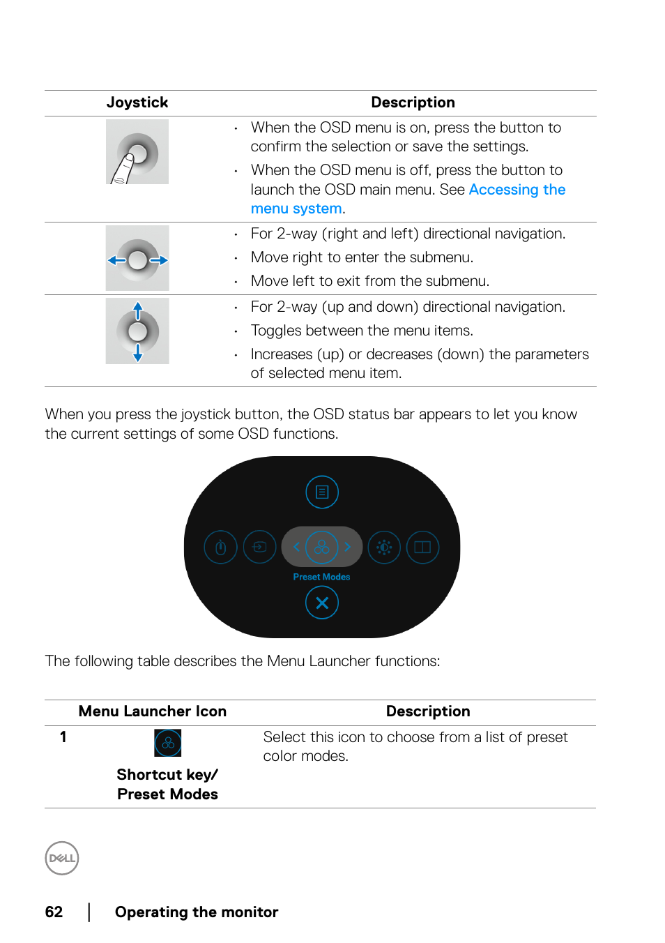 Dell UltraSharp 49 U4924DW 49" WQHD Ultrawide Curved Monitor User Manual | Page 62 / 103