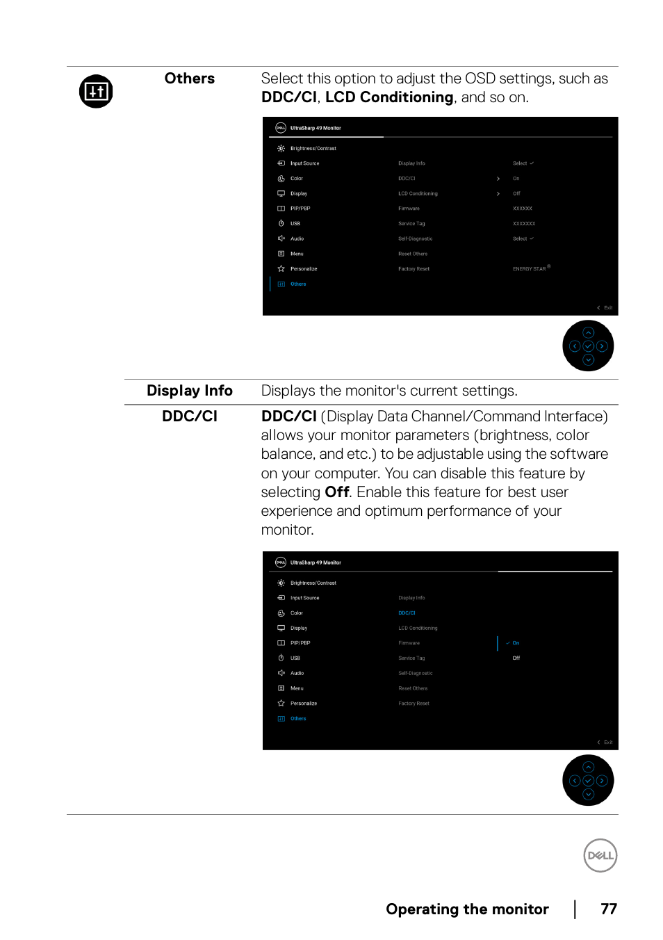 Dell UltraSharp 49 U4924DW 49" WQHD Ultrawide Curved Monitor User Manual | Page 77 / 103