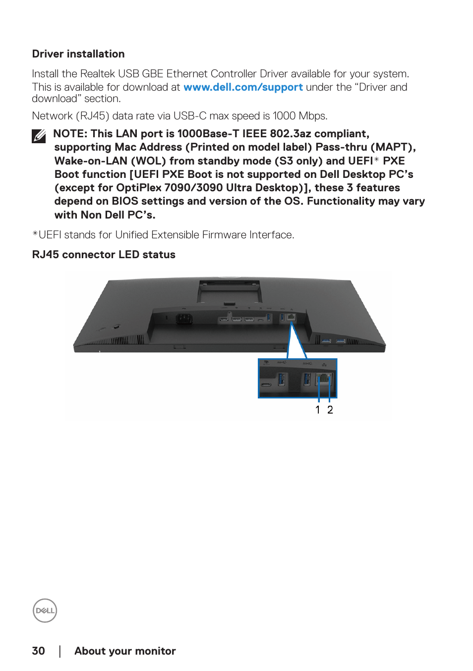 Dell P2723DE 27" 1440p USB Type-C Hub Monitor User Manual | Page 30 / 94